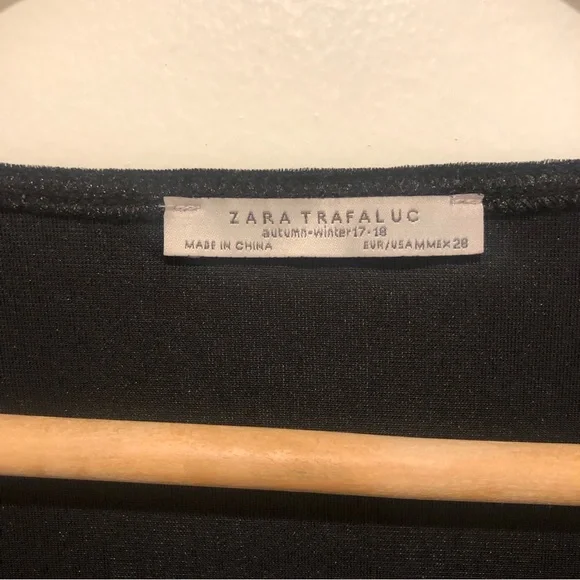 Zara Black Velvet Midi Dress - Picture 6 of 6